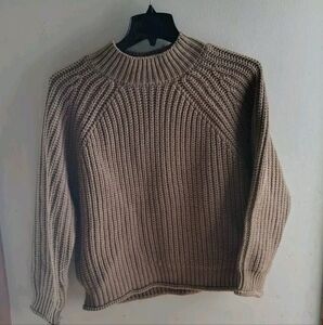Ms Maggie Brown Knit Crochet Sweater Womens Size  XL